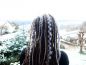 Preview: Synthetic dreads single-end 14 pcs. (black-bluegrey)